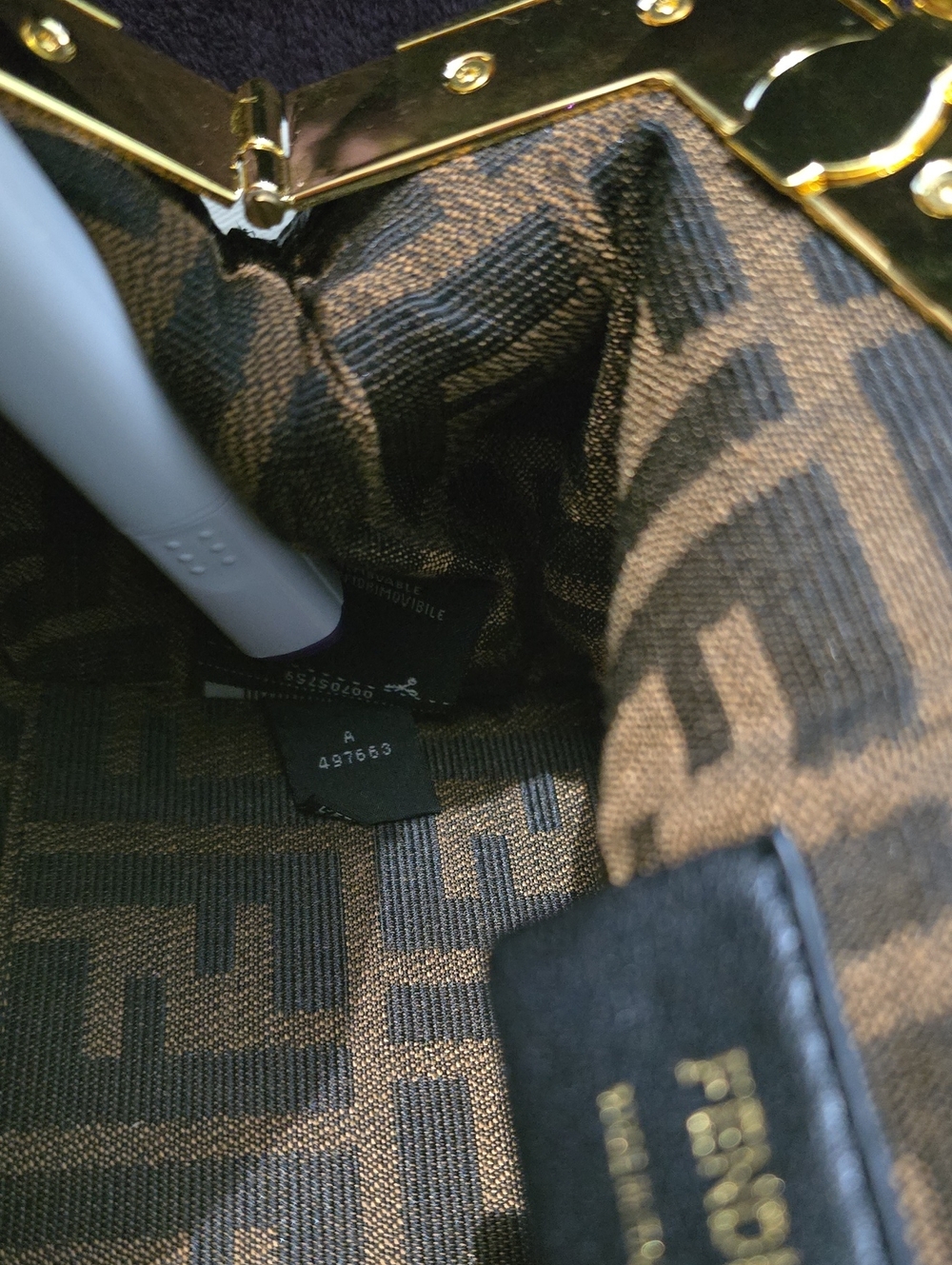 Fenti First Clutch Leather Top-Handle Crossbody Bag - Picture 9 of 9